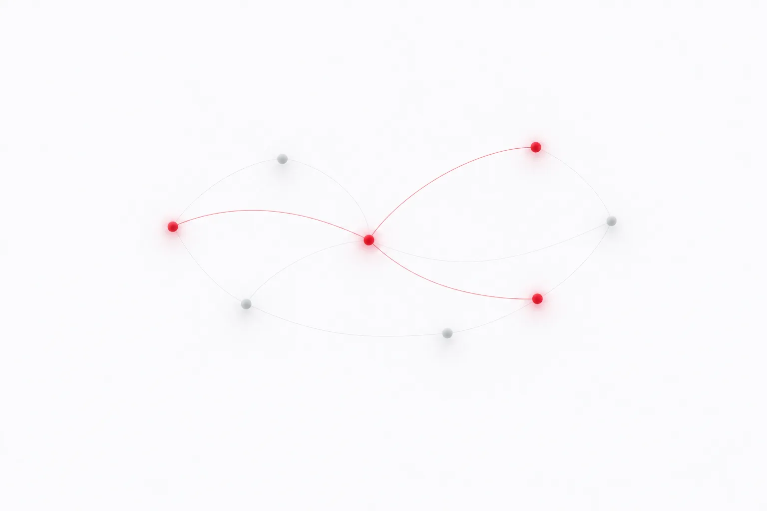 A sparse network of connected organizations